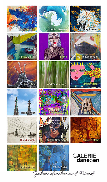 Flyer der Ausstellung Galerie daneben und Friends